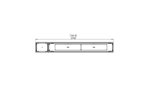 Ecosmart Fire Flex 104BN.BX1 Bench Fireplace Insert - Black Finish / Stainless Steel Burner - ESF.FX.104BN.BX1